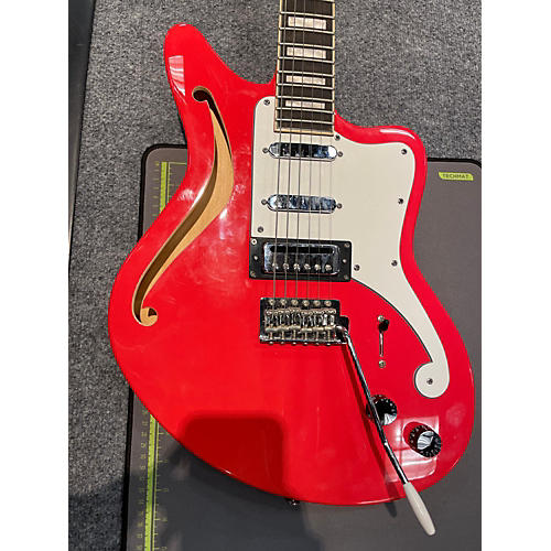 D'Angelico Premier Bedford HSS Hollow Body Electric Guitar Hollow Body Electric Guitar Fiesta Red