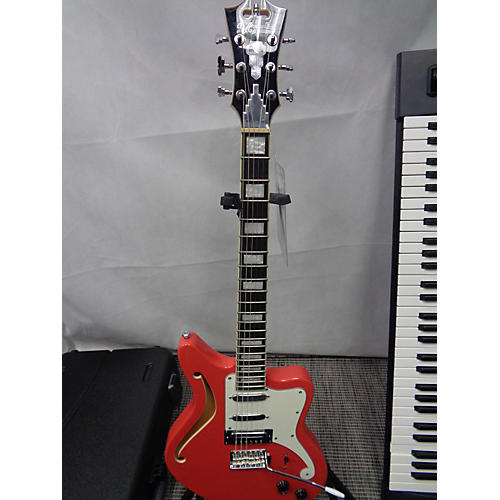 D'Angelico Premier Bedford Hollow Body Electric Guitar Red