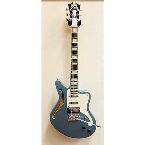 D'Angelico Premier Bedford SH Hollow Body Electric Guitar Ice Blue Metallic