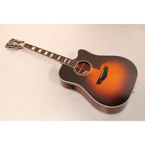 D'Angelico Premier Bowery Dreadnought Acoustic-Electric Guitar Condition 3 - Scratch and Dent Vintage Sunburst 194744409356