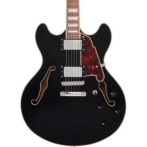 D'Angelico Premier DC Semi-Hollow Electric Guitar Solid Black