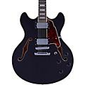D'Angelico Premier DC Semi-Hollow Electric Guitar with Stopbar Tailpiece Black FlakeBlack Flake