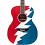 Open-Box D'Angelico Premier Grateful Dead Tammany Limited-Edition Acoustic-Electric Guitar - Condition 1 - Mint Red, White, and Blue Lightning Bolt