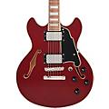 D'Angelico Premier Mini DC Semi-Hollow Electric Guitar Solid BlackBurnt Red