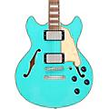 D'Angelico Premier Mini DC Semi-Hollow Electric Guitar Burnt RedSurf Green