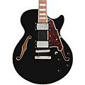 D'Angelico Premier SS Semi-Hollow Electric Guitar Burnt RedSolid Black