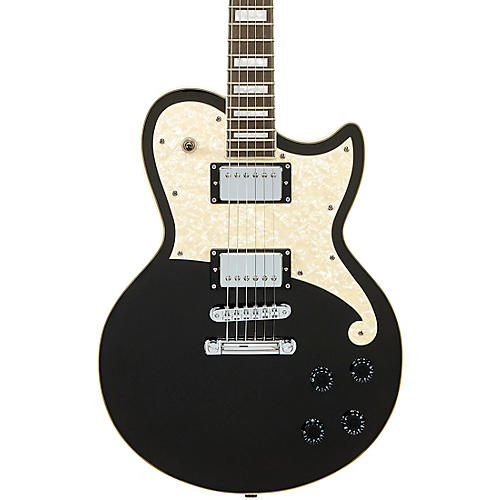 D'Angelico Premier Series Atlantic Solidbody Single-Cutaway Electric Guitar With Stopbar Tailpiece Black Flake