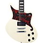 D'Angelico Premier Series Bedford Electric Guitar with Stopbar Tailpiece Antique White
