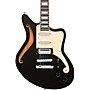 D'Angelico Premier Series Bedford SH Electric Guitar Offset Stopbar Tailpiece Black Flake