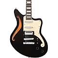 D'Angelico Premier Series Bedford SH Electric Guitar With Offset Stopbar Tailpiece Black FlakeBlack Flake