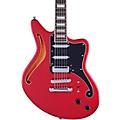 D'Angelico Premier Series Bedford SH Electric Guitar With Offset Stopbar Tailpiece Black FlakeOxblood
