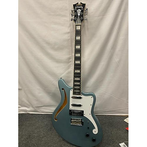 D'Angelico Premier Series Bedford SH Hollow Body Electric Guitar Ice Blue Metallic