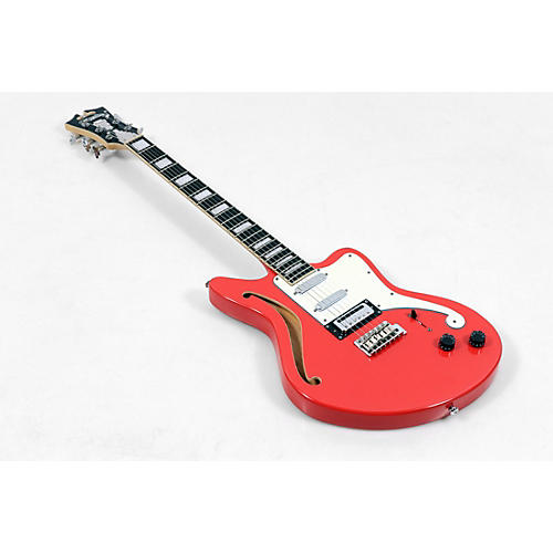 D'Angelico Premier Series Bedford SH Limited-Edition Electric Guitar With Tremolo Condition 3 - Scratch and Dent Fiesta Red 197881283124