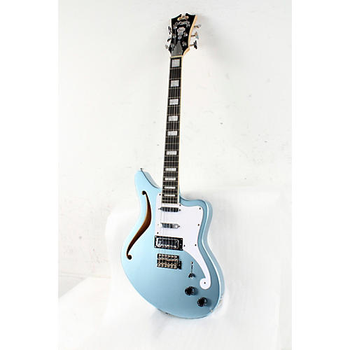 D'Angelico Premier Series Bedford SH Limited-Edition Electric Guitar With Tremolo Condition 3 - Scratch and Dent Ice Blue Metallic 194744819551