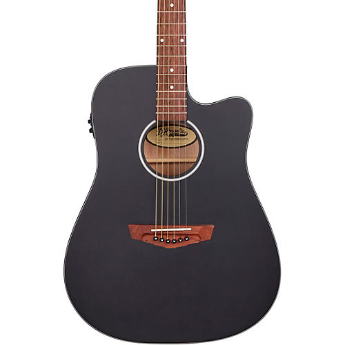 D'Angelico Premier Series Bowery CS Cutaway Orchestra Acoustic-Electric Guitar Matte Black