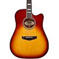 D'Angelico Premier Series Bowery Cutaway Dreadnought Acoustic-Electric Guitar Vintage NaturalIced Tea Burst