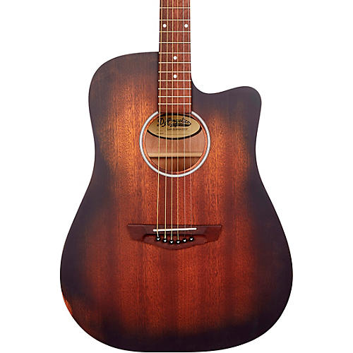 D'Angelico Premier Series Bowery LS Cutaway Dreadnought Acoustic-Electric Guitar Aged Mahogany