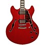 D'Angelico Premier Series DC Boardwalk Semi-Hollow Electric Guitar with Seymour Duncan Humbuckers Transparent Cherry