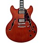 D'Angelico Premier Series DC Boardwalk Semi-Hollow Electric Guitar with Seymour Duncan Humbuckers Walnut Stain