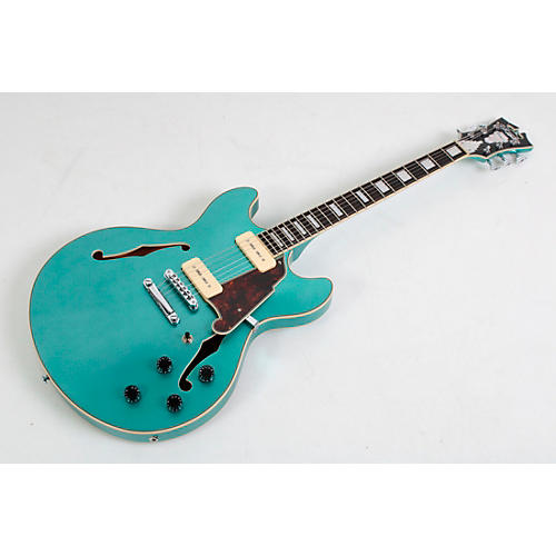 D'Angelico Premier Series DC Boardwalk Semi-Hollow Electric Guitar with Seymour Duncan P90s Condition 3 - Scratch and Dent Ocean Turquoise 194744351259