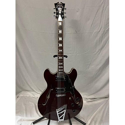 D'Angelico Premier Series DC Hollow Body Electric Guitar Faded Cherry