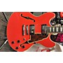 Used D'Angelico Premier Series DC Hollow Body Electric Guitar Fiesta Red
