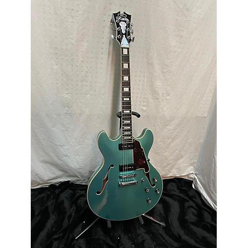 D'Angelico Premier Series DC Hollow Body Electric Guitar TEAL