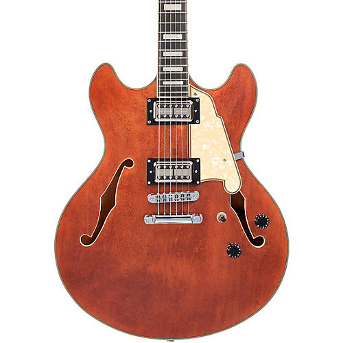 D'Angelico Premier Series DC XT Limited-Edition Semi-Hollow Electric Guitar with Seymour Duncan Psyclone Humbuckers Matte Walnut