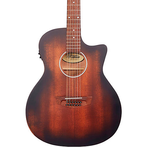 D'Angelico Premier Series Fulton LS 12-String Cutaway Grand Auditorium Acoustic-Electric Guitar Aged Mahogany
