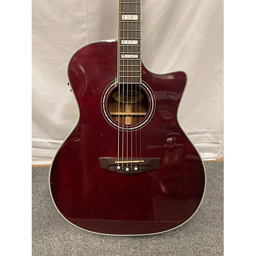 D'Angelico Premier Series Gramercy CS Cutaway Orchestra Acoustic Electric Guitar Wine Red