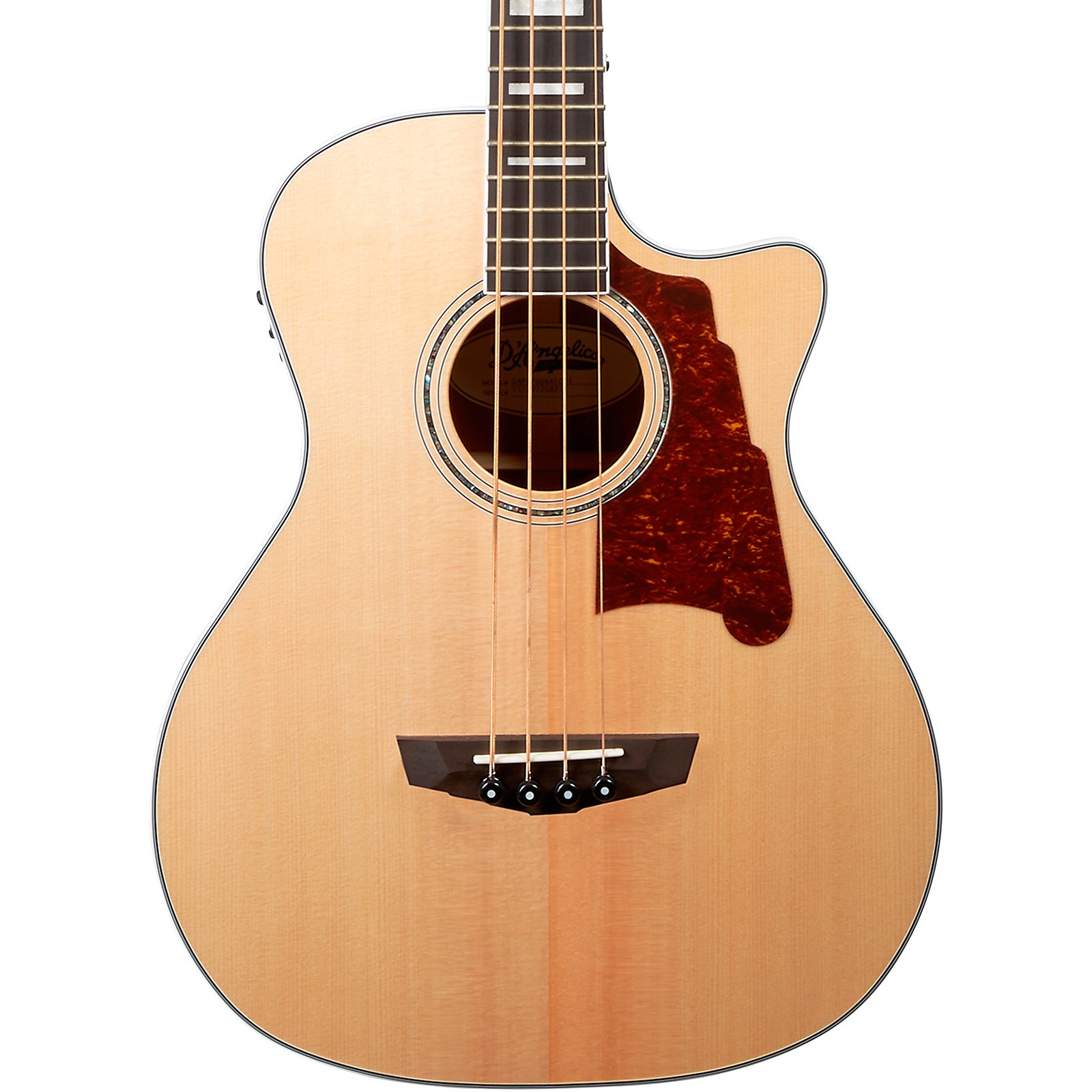 D'Angelico Premier Series Mott Single Cutaway Acoustic Bass with Onboard Preamp and Tuner