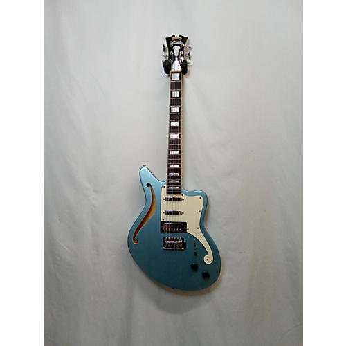 D'Angelico Premier Series SH Hollow Body Electric Guitar Ice Blue Metallic