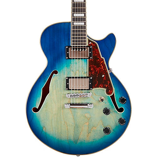 D'Angelico Premier Series SS Boardwalk Semi-Hollow Electric Guitar USA Seymour Duncan Humbuckers Stopbar Tailpiece Blue Burst