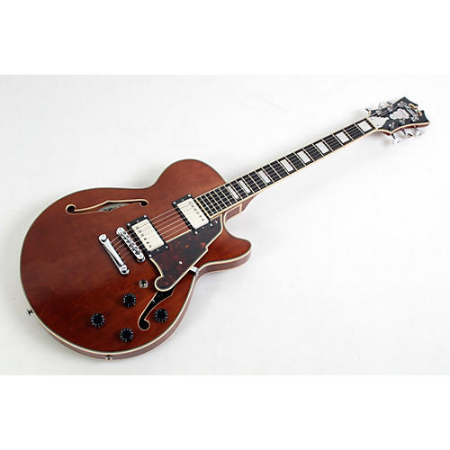 D'Angelico Premier Series SS Boardwalk Semi-Hollow Electric Guitar USA Seymour Duncan Humbuckers Stopbar Tailpiece Condition 3 - Scratch and Dent Walnut Stain 194744269127