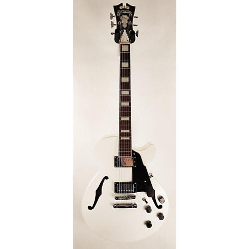D'Angelico Premier Series SS Hollow Body Electric Guitar WHITE