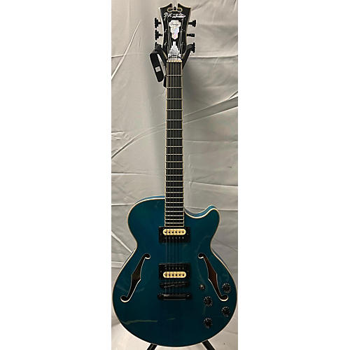 D'Angelico Premier Series SS Hollow Body Electric Guitar Trans Blue