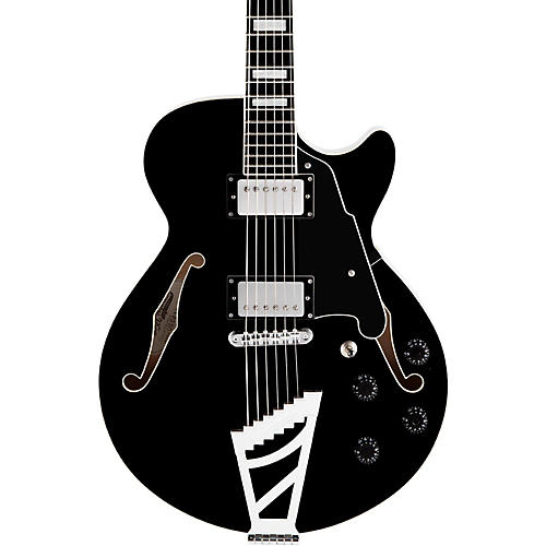 D'Angelico Premier Series SS Semi-Hollowbody Electric Guitar with Stairstep Tailpiece Condition 2 - Blemished Black 190839734877