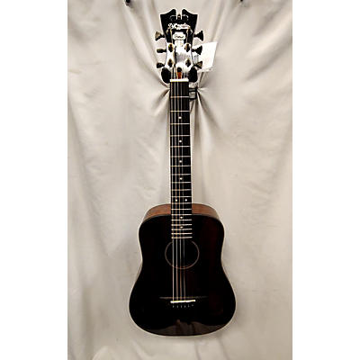 D'Angelico Premier Utica Dark Mahogany Natural Traveler Acoustic Guitar