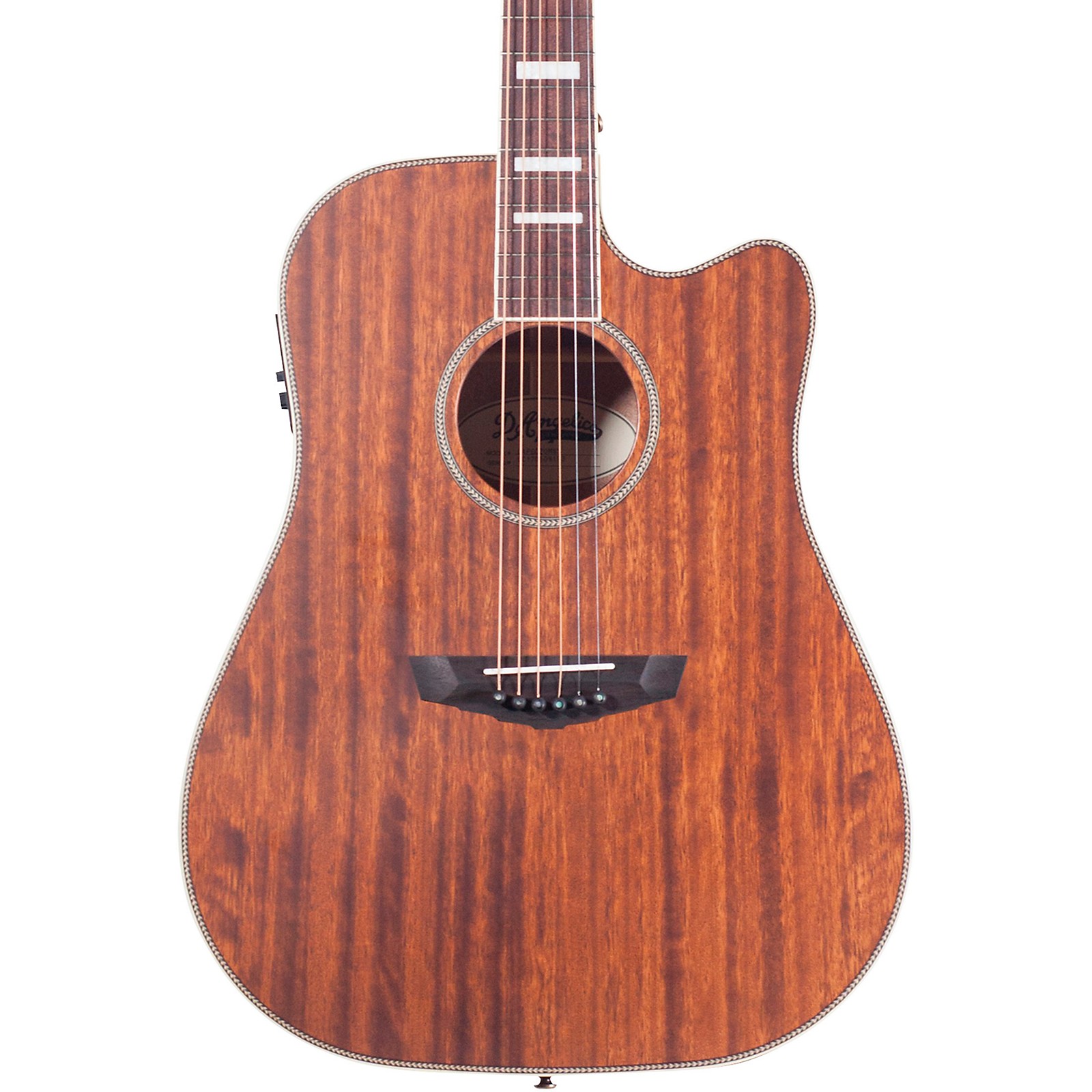 D'Angelico Premiere Riverside Cutaway Dreadnought AcousticElectric Guitar Mahogany Musician's