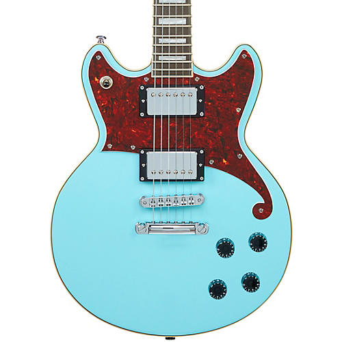 D'Angelico Premiere Series Brighton Solid Body Electric Guitar Double Cutaway Stopbar Tailpiece Sky Blue