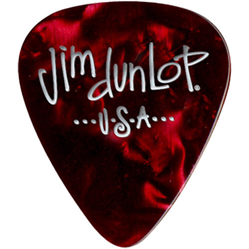 Dunlop Premium Celluloid Classic Guitar Picks 1 Dozen Red Pearloid Heavy