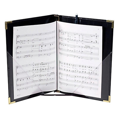 Marlo Plastics Premium Choral Folder 7-3/4 x 11 Octavo Size with Elastic String Holders - Black