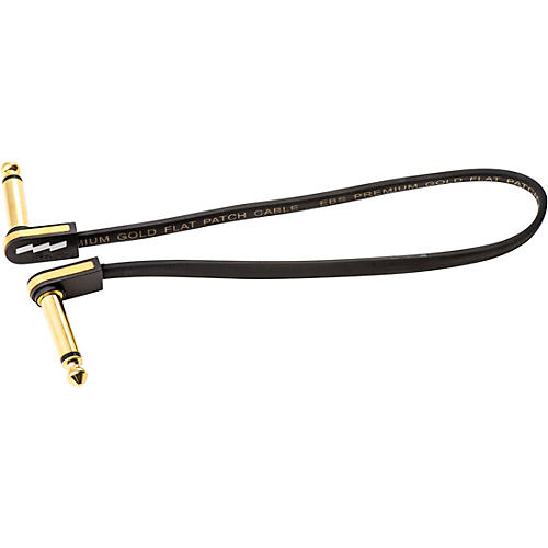 EBS Premium Flat Patch Cable 11.81 inches Black and Gold