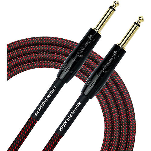 Premium Plus Instrument Cable with Black/Red Woven Jacket