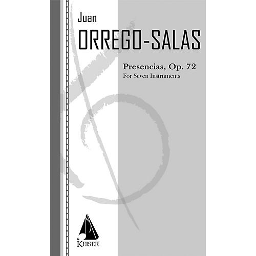 Lauren Keiser Music Publishing Presencias, Op. 72 (for Chamber Ensemble) LKM Music Series Composed by Juan Orrego-Salas