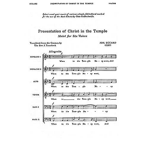 Novello Presentation of Christ in the Temple SSATBB Composed by John Eccard