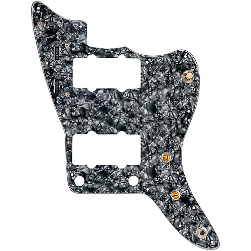 920d Custom Prewired Pickguard for Jazzmaster With JMH-V Wiring Harness Black Pearl