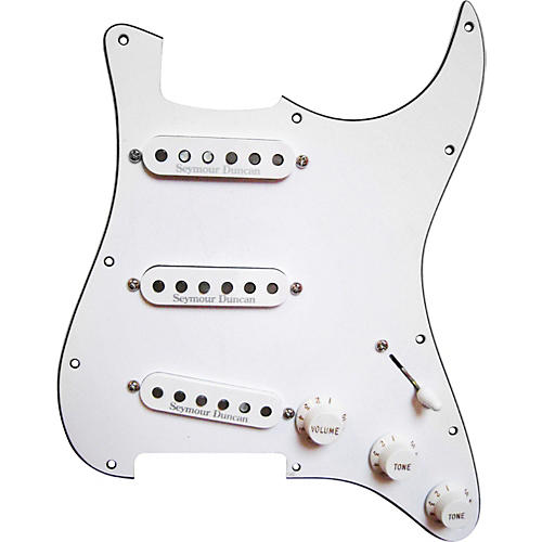 Seymour Duncan Prewired Pickguard with California 50's SSL-1 Pickups White White