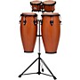 Open-Box Pearl Primero Conga and Bongo Set With Stand in Mahogany Satin Stain Condition 1 - Mint