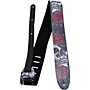 Perri's Printed Skull and Rose Leather Guitar Strap Black 2.5 in.